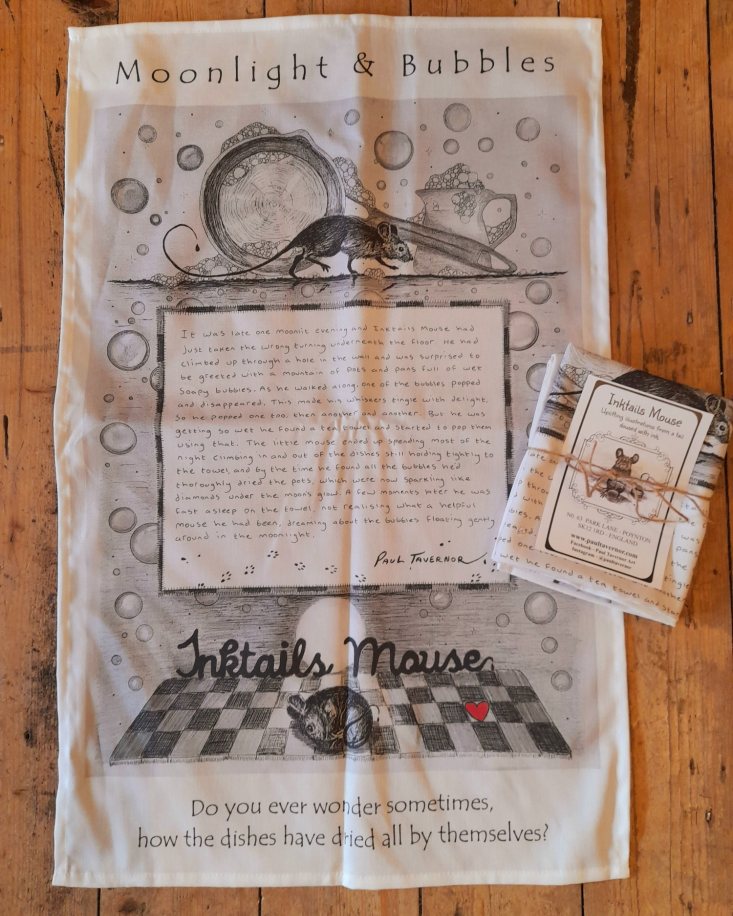 Moonlight & Bubbles Tea Towel by Paul Tavernor
